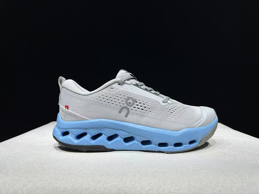 On Cloudsurfer Trail 2 Trail Running Shoes, Grey/Blue