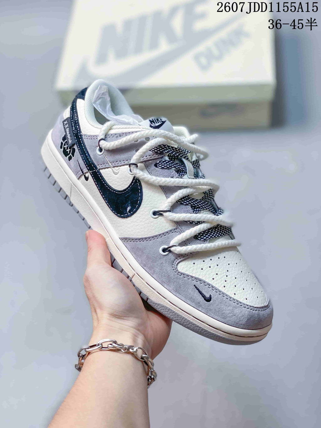Nike SB Dunk Low Gray White Navy JDD1155A15 Sneakers