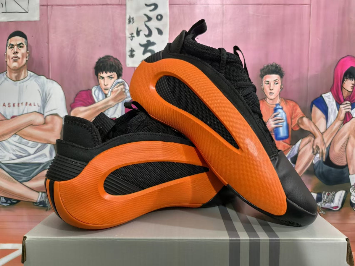 Black and Orange Basketball Sneakers