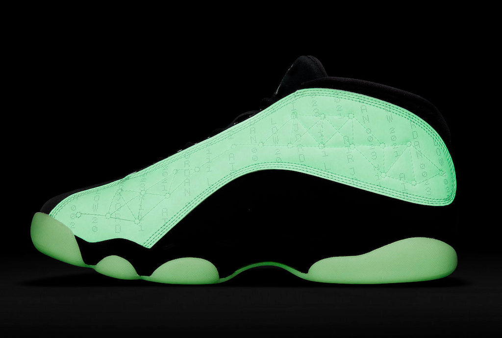 Air Jordan 13 Low Singles Day Black and Mint Sneakers