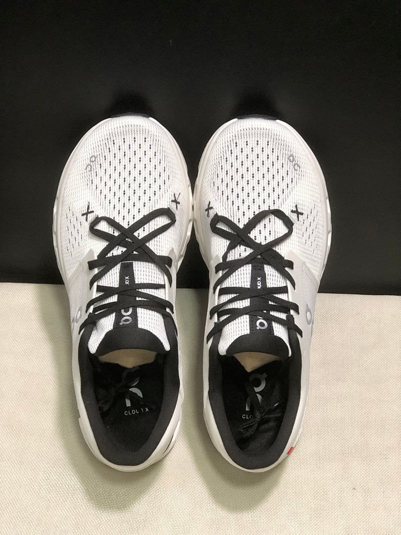 On Cloud X 4 Ivory and Black Sneakers