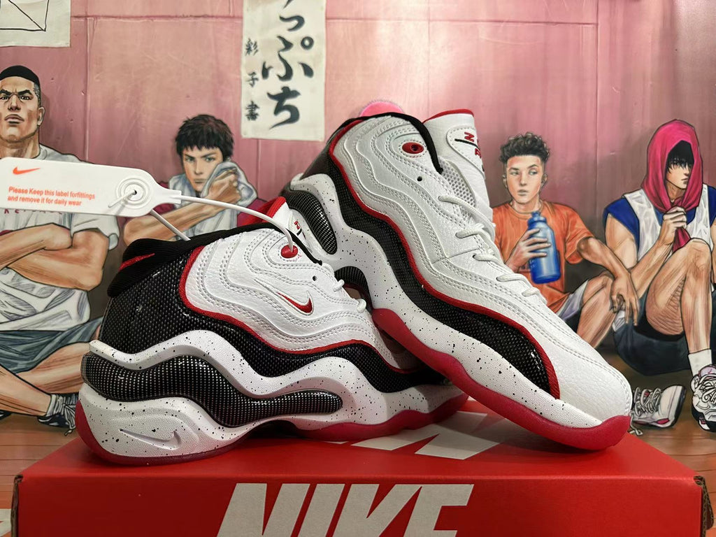 Nike Air Zoom Flight 96 White Red Black Basketball Shoes