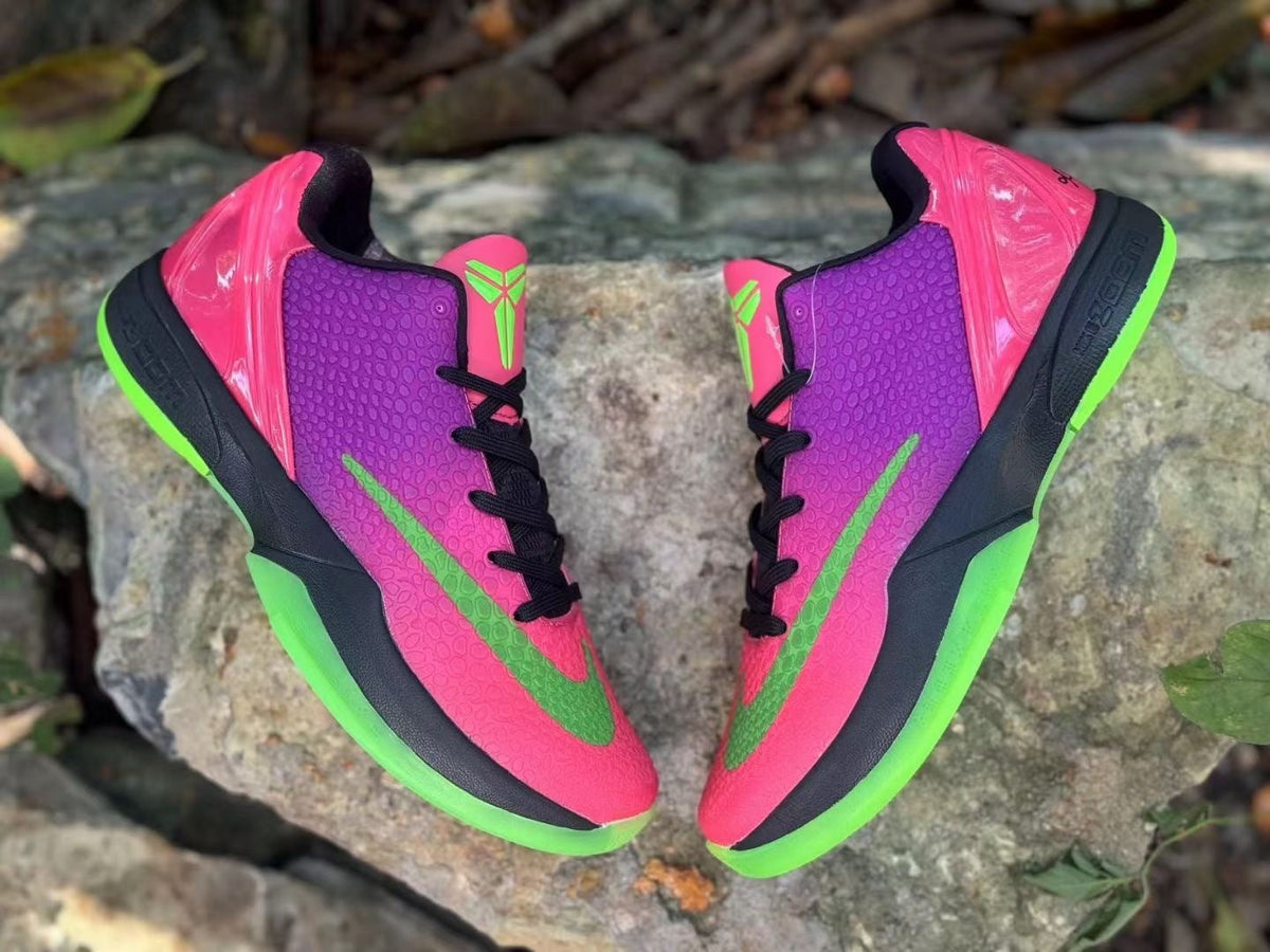 Nike Kobe 6 Basketball Shoes in Pink, Purple and Volt Green