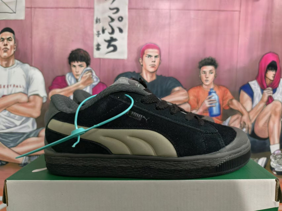 Puma Suede Sneakers in Black and Taupe