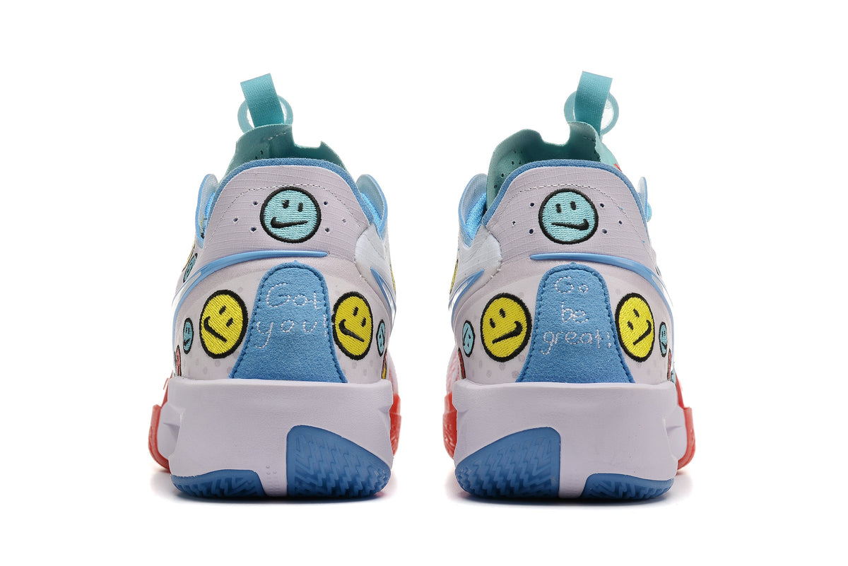 Nike GT Cut 3 Basketball Shoes Aqua Red Smiley