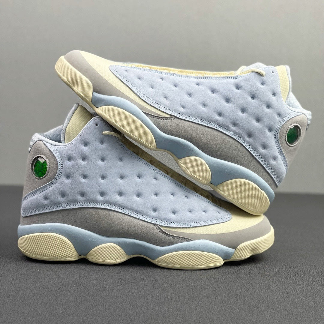 Jordan 13 SoleFly DX5763-100 Sneakers in Blue and Cream
